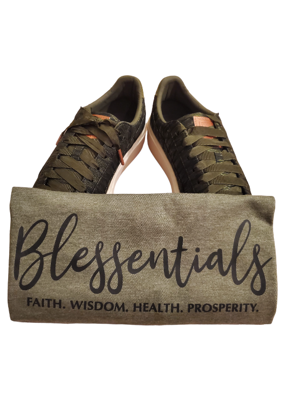 BLESSENTIALS® T-Shirt (Heather Green/Black)