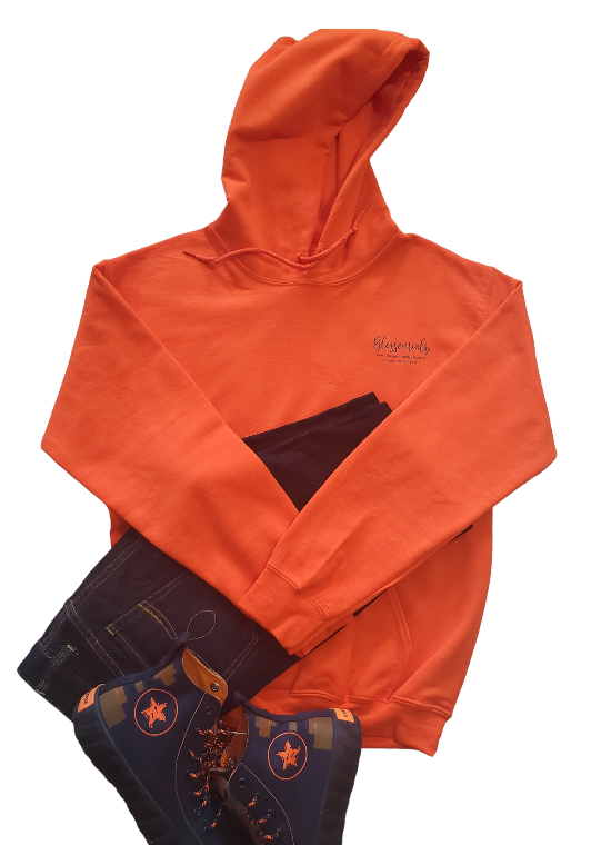 BLESSENTIALS® {Made in Love} Hoodie (Orange/Black)