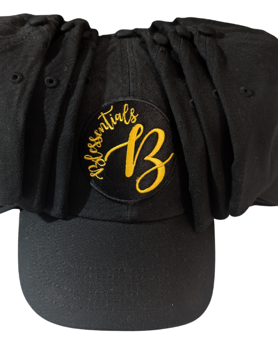 BLESSENTIALS® Baseball Cap (Black with Black & Gold Patch)