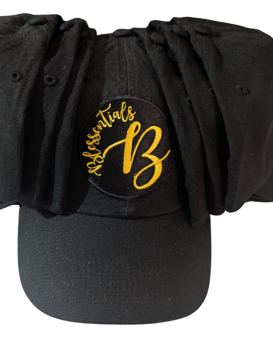 BLESSENTIALS® Baseball Cap (Black with Black & Gold Patch)